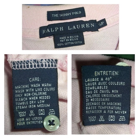 Ralph Lauren Polo Shirt Vintage y2k Pink Skinny Preppy Prep School Mean Girls - Picture 5 of 9